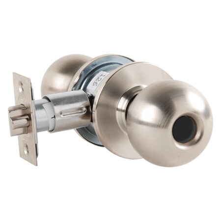 Arrow Lock Grade 2 Turn-Pushbutton Entrance Cylindrical Lock, Ball Knob, Conventional Less Cylinder, Satin Nick MK11-BD-15-LC